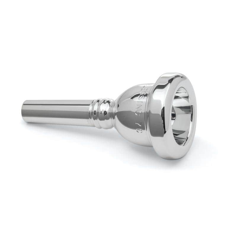 Blessing Trombone Mouthpiece, 7C, Small Shank, Silver Plated Student Band MPC7CTRB image 1
