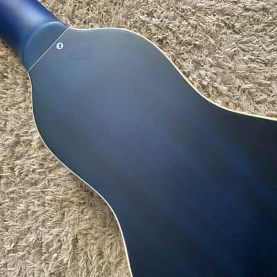 Blue Washburn Warrior 34 Inch Acoustic Guitar, Spruce Top Body, Rosewood Fretboard, Mahogany Neck image 13