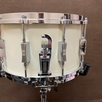 Sonor D-518 CW Phonic Plus 14x8" 10-Lug Beech Snare Drum 1982 - 1986 - Gloss White image 3