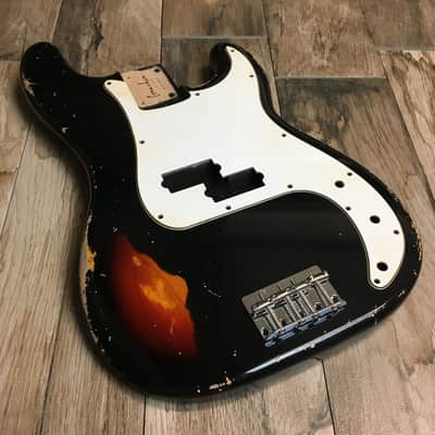 Made to Order - FRANCHIN Jupiter bass body Relic Aged 100% Nitro Lacquer COLOR OVER COLOR (Sunburst/ Black/ White/ Blue/ Green/ Yellow/ Red/ Pink/ Burgundy/ Purple/ Gold/ Silver, etc.) Basswood Poplar Precision-Bass Style Made in Italy image 11