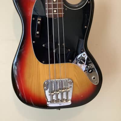 Fender Mustang Bass with Rosewood Fretboard 1978 Sunburst image 1