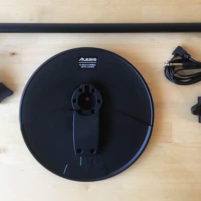NEW Alesis NITRO Cymbal Expansion Set: 10 Inch Choke Cymbal, 22" Cymbal Arm, Clamp, Cable Black image 1