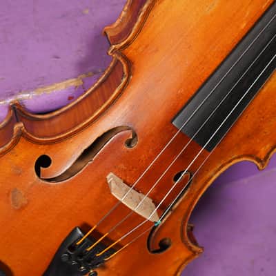 1920s German Highly-Figured Strad-Copy 4/4 Violin (VIDEO! Fresh Work, Ready) image 6