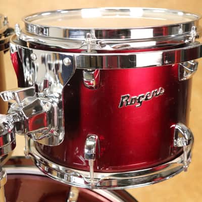Rogers 5pc Drum Set Red Wrap Finish 1990's image 3