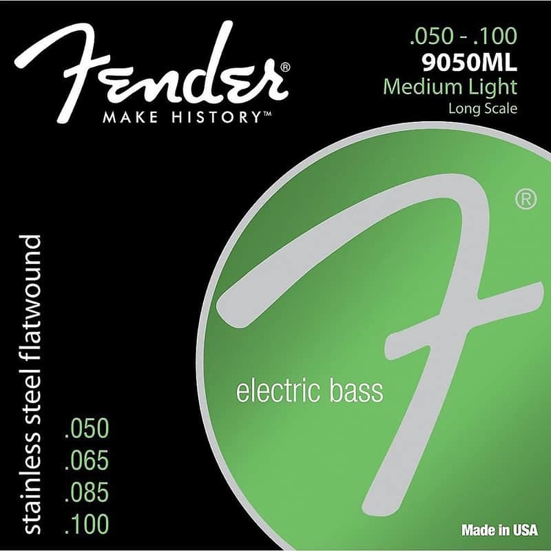 Fender 9050 Bass Strings, Stainless Steel Flatwound, 9050ML .050-.100 Gauges, (4) 2016 image 1