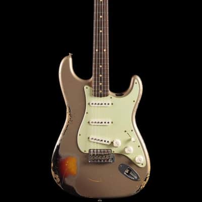 Fender Custom Shop 1960 Stratocaster® Relic Shoreline Gold over 3-Color Sunburst - CZ521778 image 3