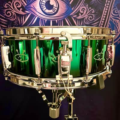Pearl Morgan Rose Signature 14”x 5” “Alien Freak” Steel Green to black fade image 3