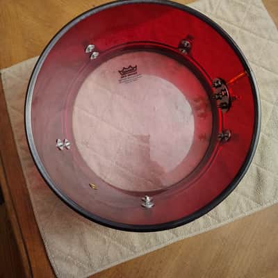 Ludwig Vistalite 10"(Diameter)x6.5" (Depth) Concert Tom 1970's - Red Acrylic image 10