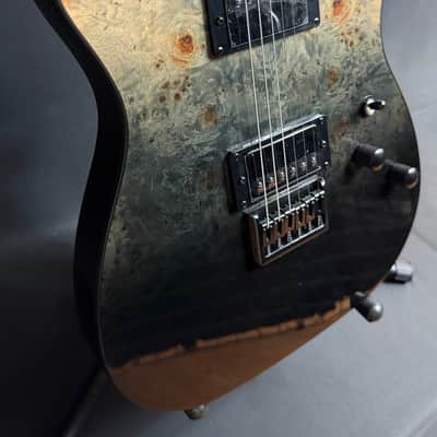 Schecter PT Standard Electric Guitar Black Fade Burst Burl Finish image 5
