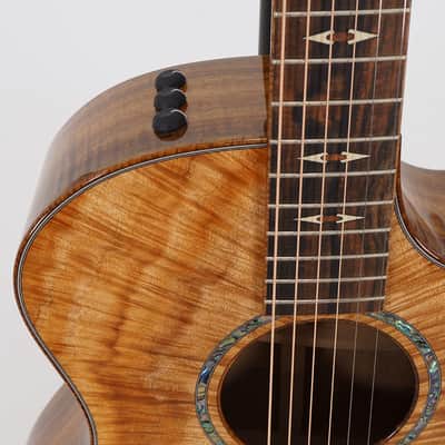 Taylor Custom Shop Grand Auditorium AA Hawaiian Koa Acoustic-Electric Guitar with Venetian Cutaway and Expression System 2 image 3