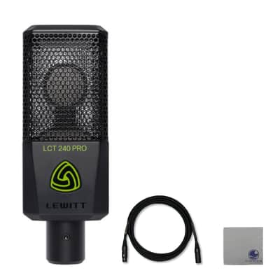 Lewitt LCT-240 Pro Cardioid Condenser Microphone with Professional Grade XLR Cable and StreamEye Polishing Cloth image 1