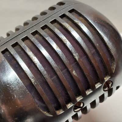Vintage 1940's SHURE 556A Fatboy Dynamic Microphone, orig element w/cable image 2