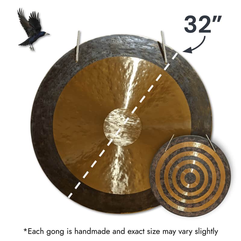 32" (A#1+10) Solar Horizon Gong by Raven Sounds, Handmade Bronze Wind Gong, Free Mallet image 1