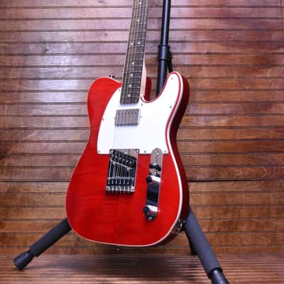 Squier Affinity Series® Telecaster® FMT SH, Laurel Fingerboard, White Pickguard, Crimson Red Transparent image 3