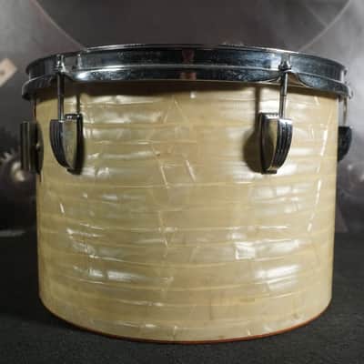 Ludwig Concert Tom 13" Diameter x 9" Depth 1970s - White Perloid w/ Case image 7