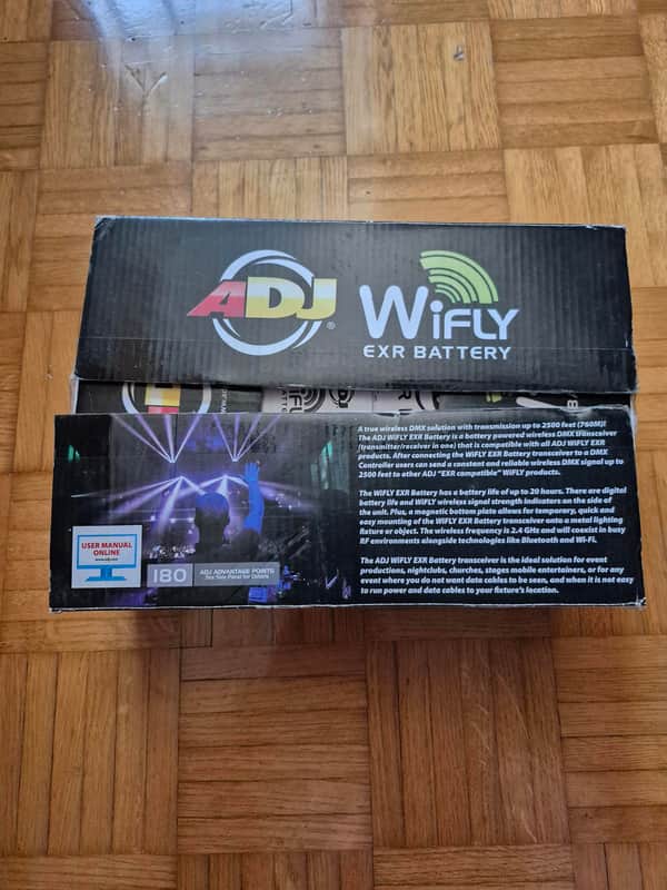 American DJ WIF653 WiFLY Battery Wireless DMX Transceiver - Black image 1