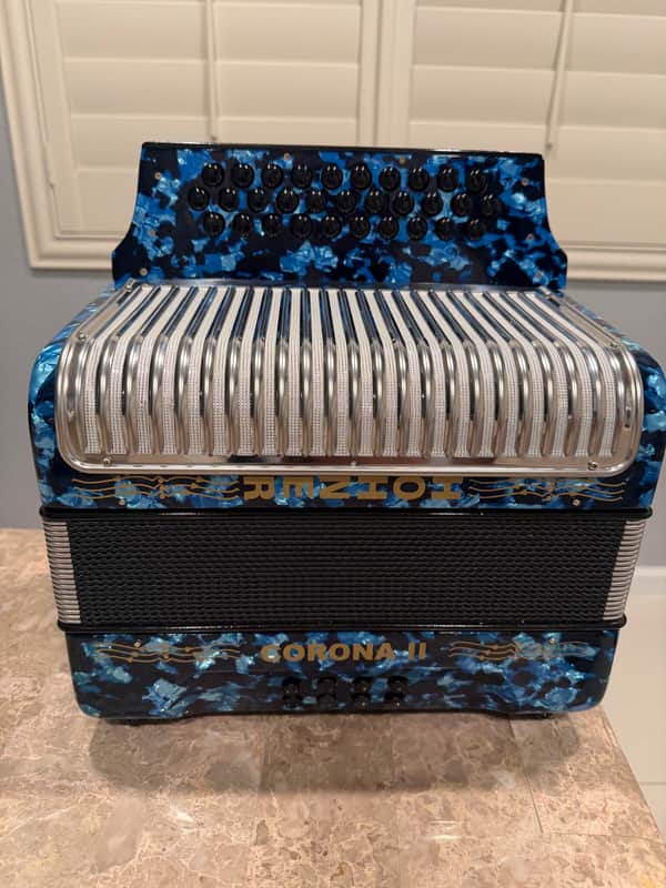 Hohner Corona II Accordion F/Bb/Eb Keys 2010s - Dark Blue