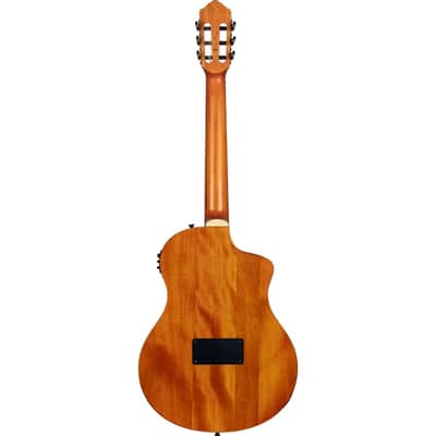 Ortega TourPlayer Series Nylon String Acoustic-Electric Guitar - RTPDLX-FMA-L, Left-handed, Flamed Mapled Blue image 16