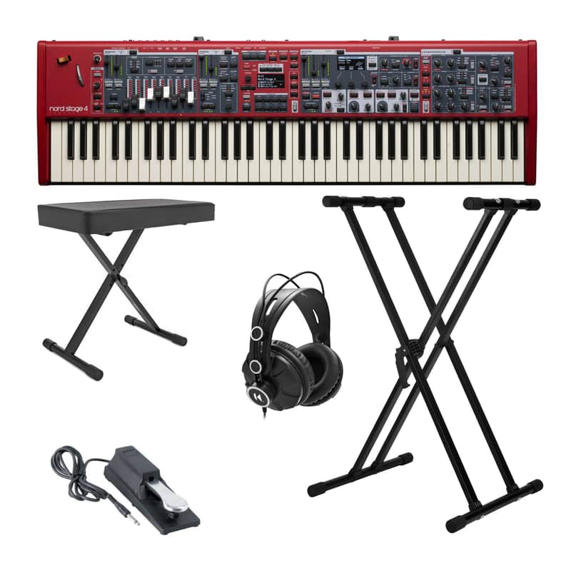Nord Stage 4 Compact 73-Key Keyboard with Stand, Bench, Headphones and Pedal image 1
