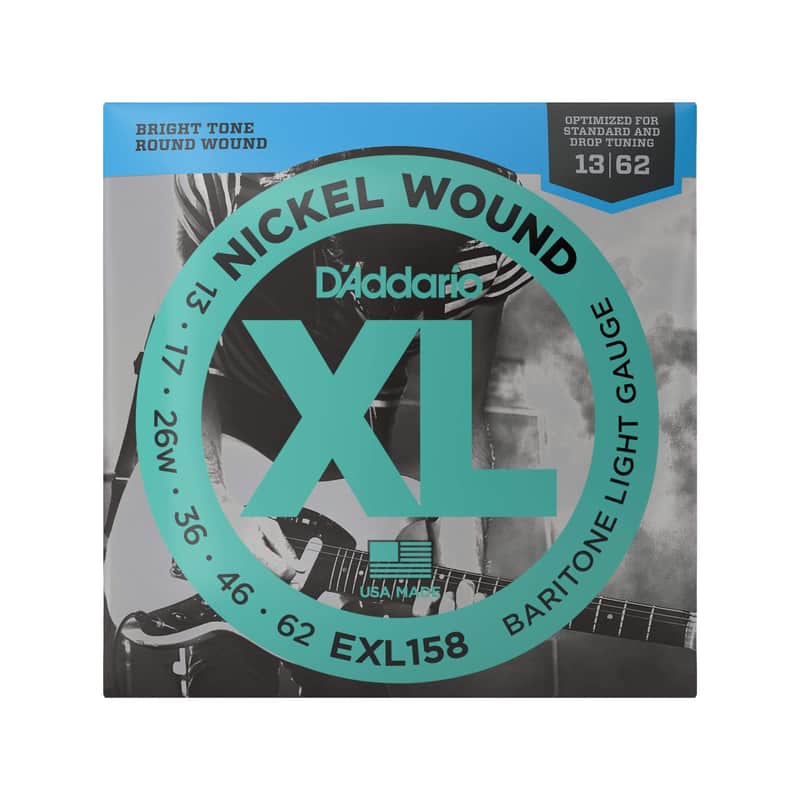 D'Addario EXL158 Electric Baritone Light Guitar Strings 13-62 image 1