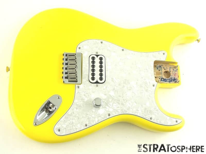 Fender Tom Delonge Stratocaster Strat LOADED BODY, Duncan Graffiti Yellow. image 1