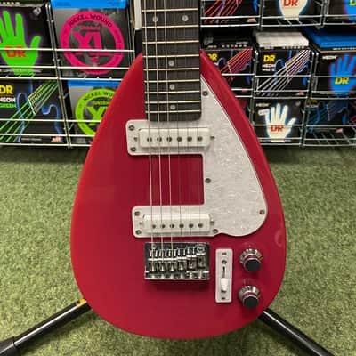 Vox Mini MKIII travel guitar teardrop shape in loud red finish image 3