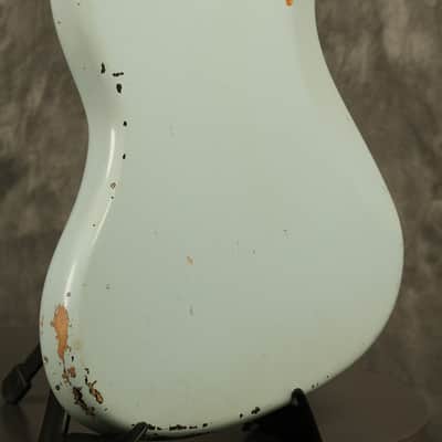 RARE custom color 1962 pre-CBS Fender Jazzmaster w/SLAB BOARD original SONIC BLUE over Sunburst image 12