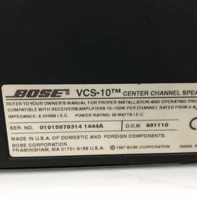 Bose VCS-10 Center Channel Speaker - Black image 4
