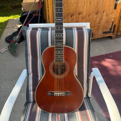 Red Stained Version 2016 Washburn R314KK Spruce/Trembesi Parlor Guitar Rare 1890s Golden Era Period Correct Recreation Limited Edition Long Discounted Model No Coffin Case image 23
