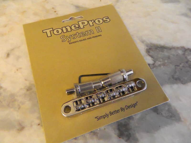 TonePros TPFR-C Metric Locking Tune-O-Matic Bridge with Roller Saddles image 1