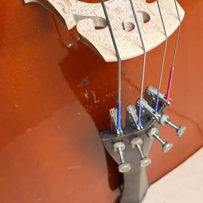 Yamaha VC5 4/4 Cello Outfit 2007 - Natural Poly Varnish (w/ Gig Bag) image 7
