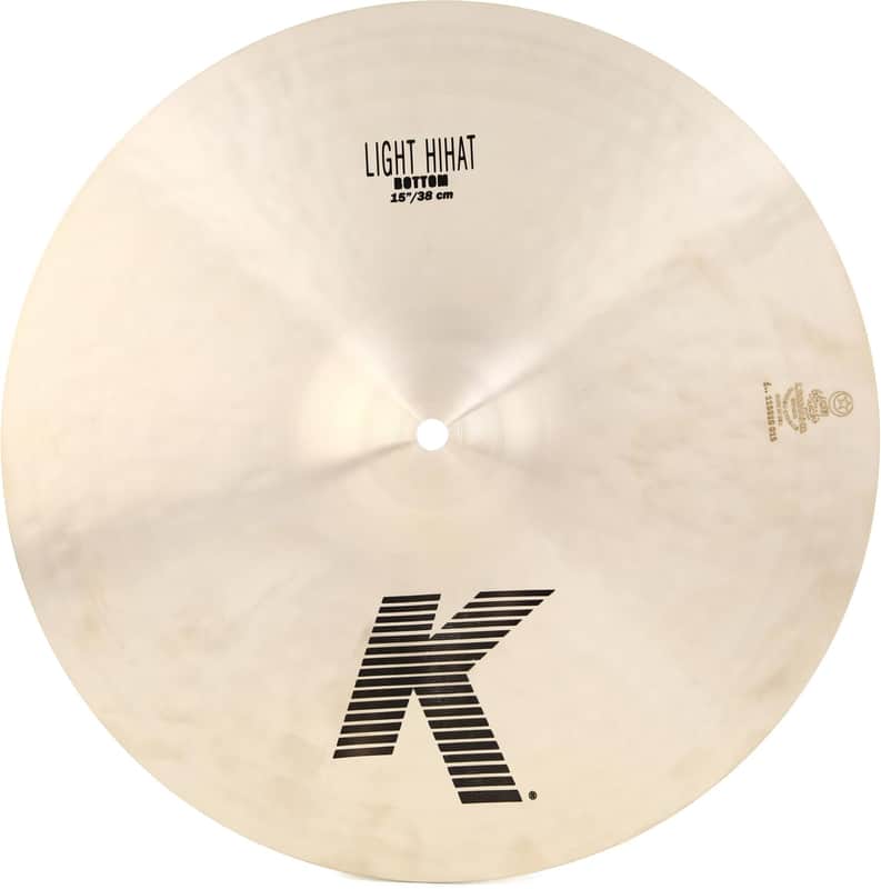 Zildjian 15 inch K Zildjian Light Hi-hat Bottom Cymbal image 1