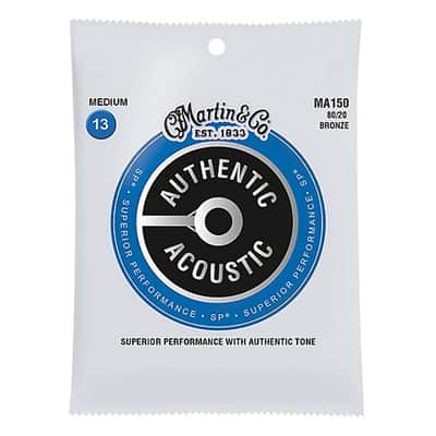 Martin MA150 Authentic Acoustic SP 80/20 Bronze Acoustic Guitar Strings - Medium (.13 - .56)