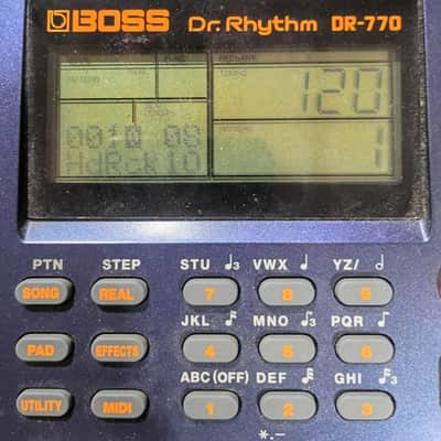 BOSS DR-770 Dr. Rhythm Drum Machine Blue w/ Original BOSS Power Supply