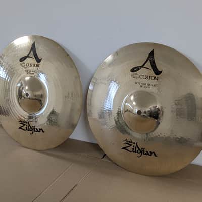 Zildjian 14" A Custom Hi-Hat Cymbals (Pair) 1991 - Present - Brilliant image 7