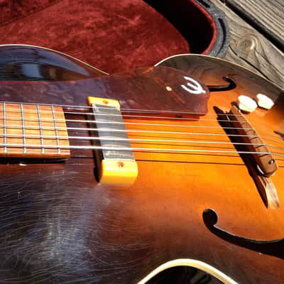 Epiphone Century 1951 Hollow body electric guitar New York pickup Soft V neck Tric case Gibson ES125 image 14