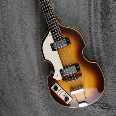 Greco Violin Bass Vintage - Sunburst Semi-Hollow Lefty image 6