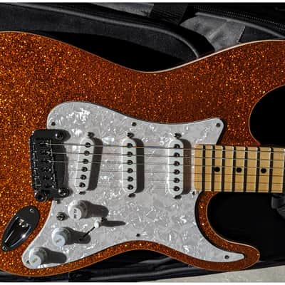 2023 G&L USA Build to Order S-500 - Double Bound - Orange Metal Flake image 4