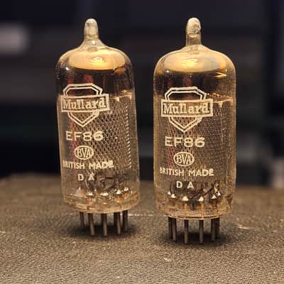 Matched pair Mullard Ef86 - Square D Getter - ++1 image 5