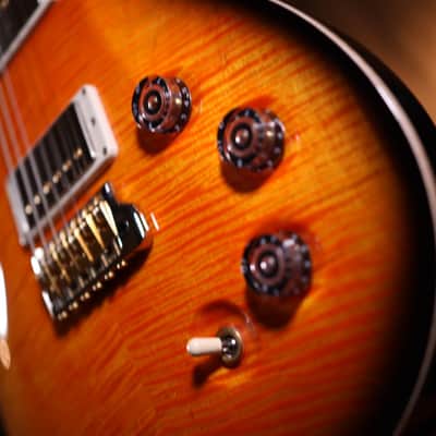 PRS DGT 10-Top Electric Guitar with Bird Inlays Tri Color Sunburst Korina Back, Flamed Maple Neck, Zirocote Fretboard 8394 image 8