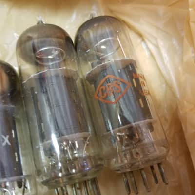 CBS ONE (1) 12BH7A AT1000 TESTED Vacuum Tube black plate 12BH7 dual triode 1951-1959 image 2