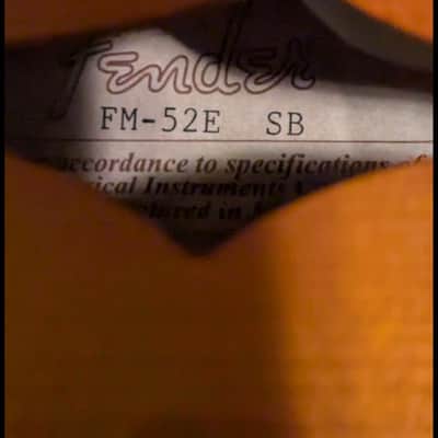 Fender FM52E Mandolin 2010s - Sunburst image 5