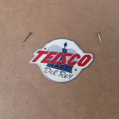 1960s Vintage Teisco Del Rey Guitar Headstock Logo with Mounting Pins Japan Made image 2