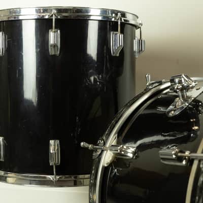 1960s Rogers Jet Black Pearl "Headliner" 14x20 9x13 and 16x16 Drum Set image 4