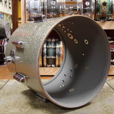 1960s Rogers 14x14 Tower Floor Tom in Silver Sparkle image 5