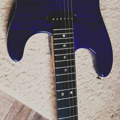 RARE! Fender Deluxe FMT Stratocaster 2004 - Blue Flame top image 4
