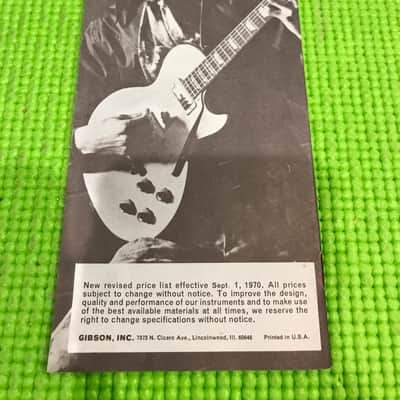 1970 Gibson Price List image 2