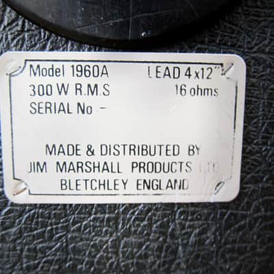 Marshall JCM 800 Lead Series Amp & JCM 800 Lead-1960 Cabinet All Original-Circa-1985-Black Vinyl Brown Grill Cloth image 18