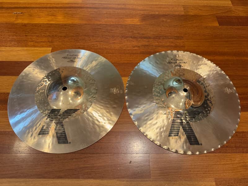 Zildjian 13.25" K Custom Hybrid Hi-Hat Cymbals (Pair) 2006 - Present - Traditional / Brilliant image 1