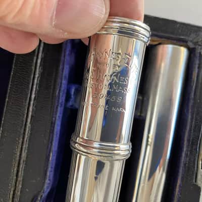 Vintage 1971 W.S Haynes Handmade Solid Silver Flute, New Pads; with Case image 3